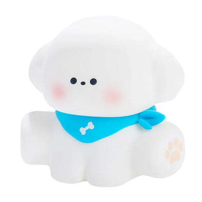 Cute Puppy Eye Protection Night Light Warm Light Tap Dimmable Table Lamp