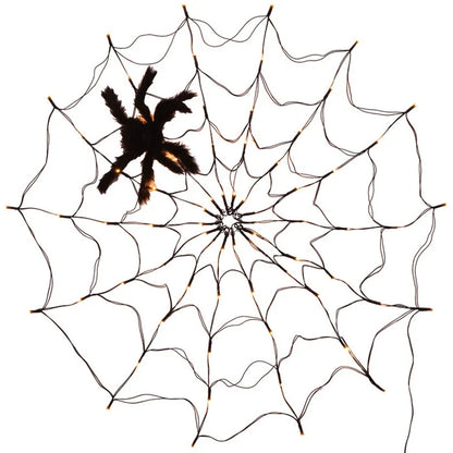 Halloween Spider Web Light with Battery Box 8 Modes Party Atmosphere Lamp, without Spider