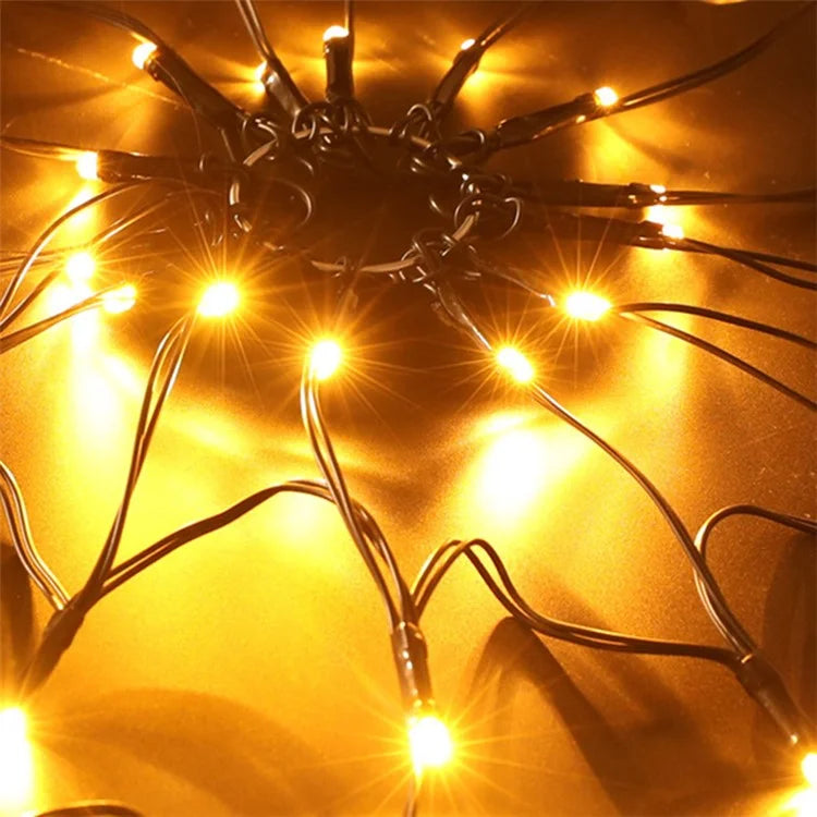 Halloween Spider Web Light with Battery Box 8 Modes Party Atmosphere Lamp, without Spider