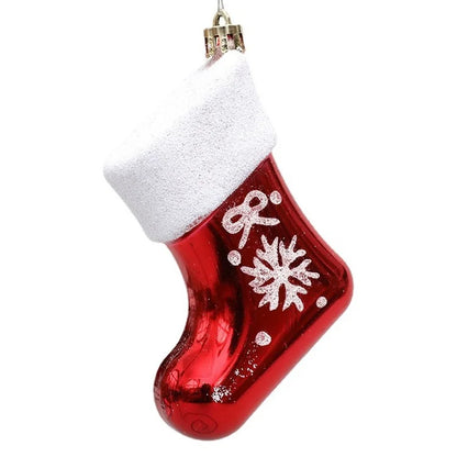 4Pcs / Set Christmas Tree Decoration Gift Candy Boot Candy Cane Xmas Hanging Ornament