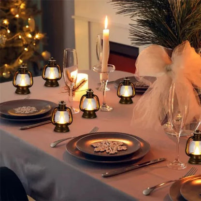 Simulation Candle LED Small Kerosene Lamp Christmas Lantern Night Light