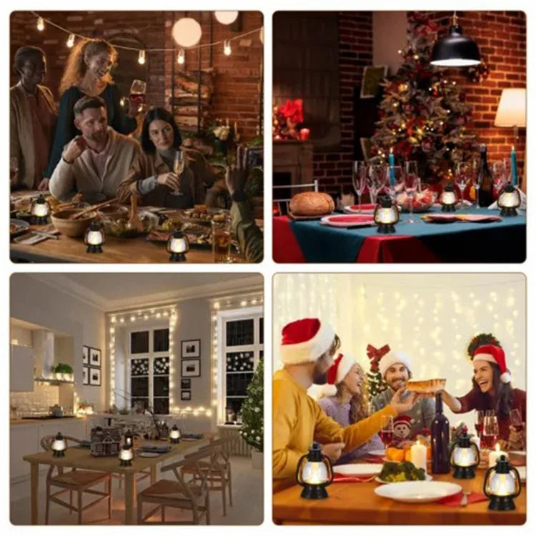 Simulation Candle LED Small Kerosene Lamp Christmas Lantern Night Light