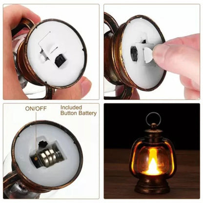 Simulation Candle LED Small Kerosene Lamp Christmas Lantern Night Light