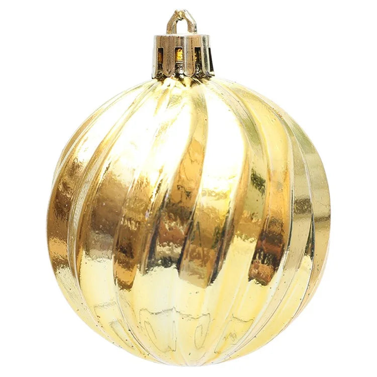 30Pcs 6cm Electroplated Plastic Ball Christmas Tree Decor Painted Round Ball Festival Hanging Ornament