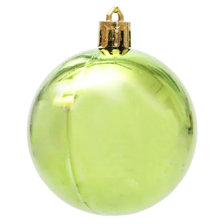 30Pcs 6cm Electroplated Plastic Ball Christmas Tree Decor Painted Round Ball Festival Hanging Ornament