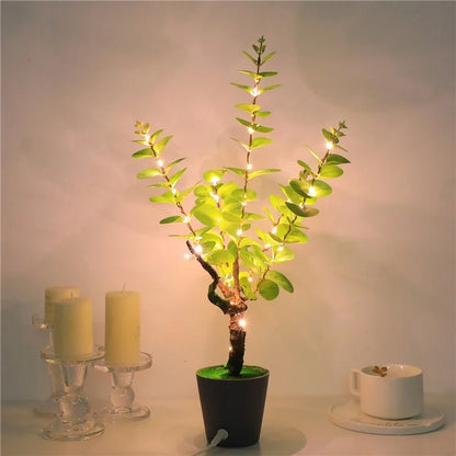 LED Night Light Imitation Plant Light Bonsai Bedroom Home Decoration Light