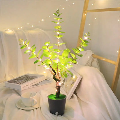 LED Night Light Imitation Plant Light Bonsai Bedroom Home Decoration Light