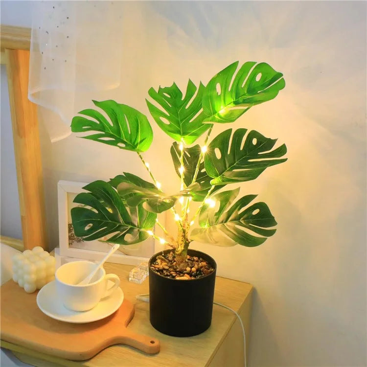 LED Night Light Imitation Plant Light Bonsai Bedroom Home Decoration Light