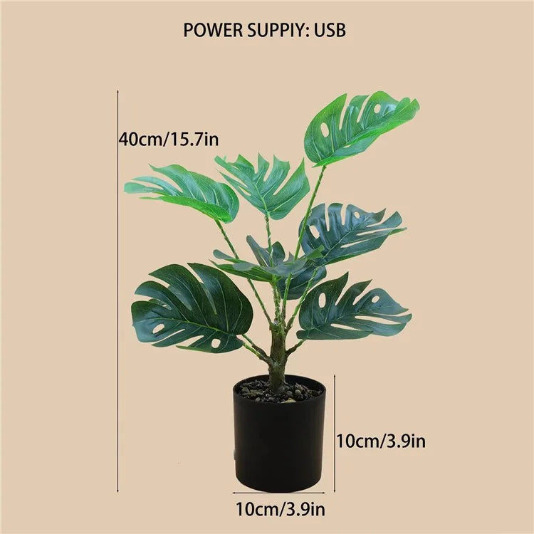 LED Night Light Imitation Plant Light Bonsai Bedroom Home Decoration Light