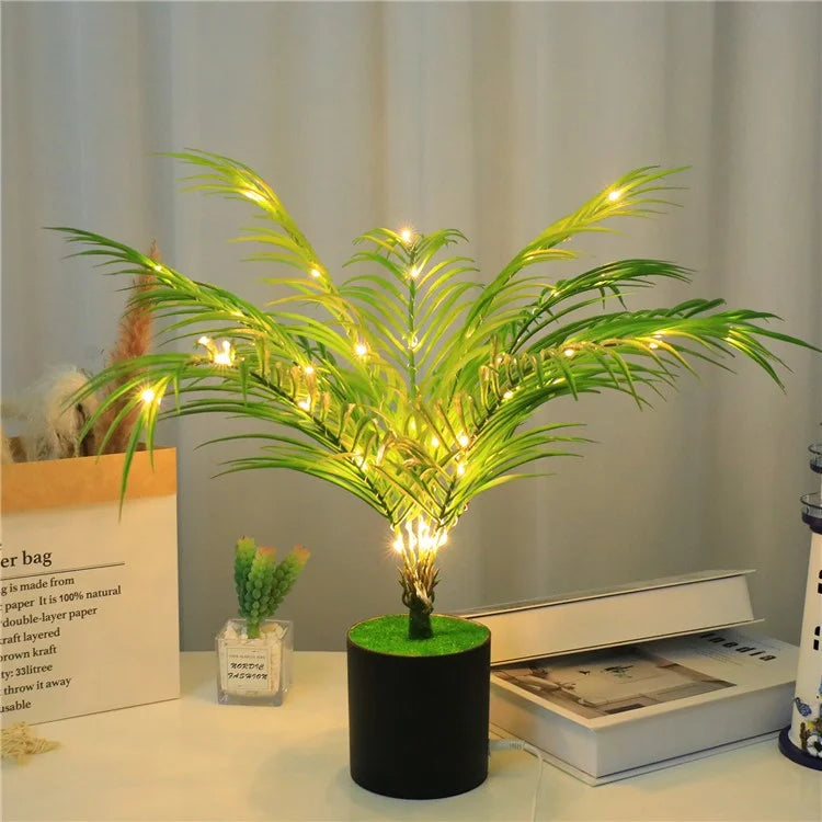 LED Night Light Imitation Plant Light Bonsai Bedroom Home Decoration Light