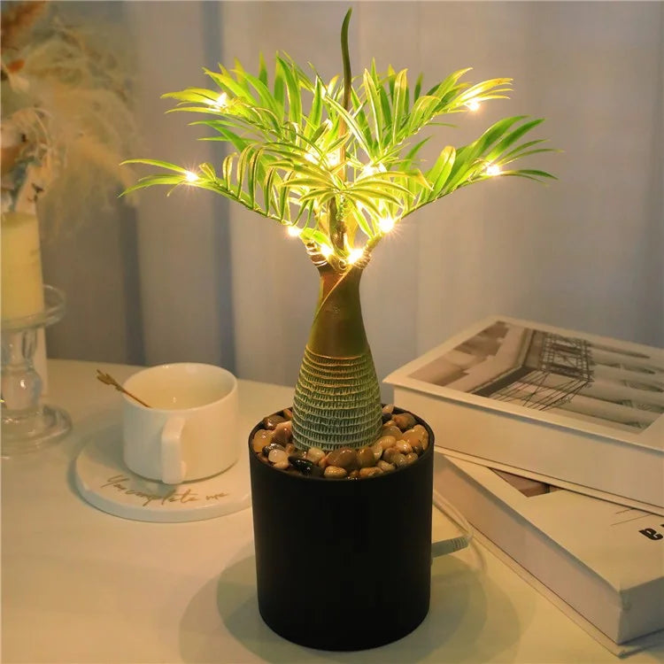 LED Night Light Imitation Plant Light Bonsai Bedroom Home Decoration Light