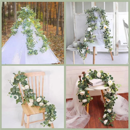180cm Eucalyptus Vine Flower Artificial Green Plant Realistic Vine Home Decoration