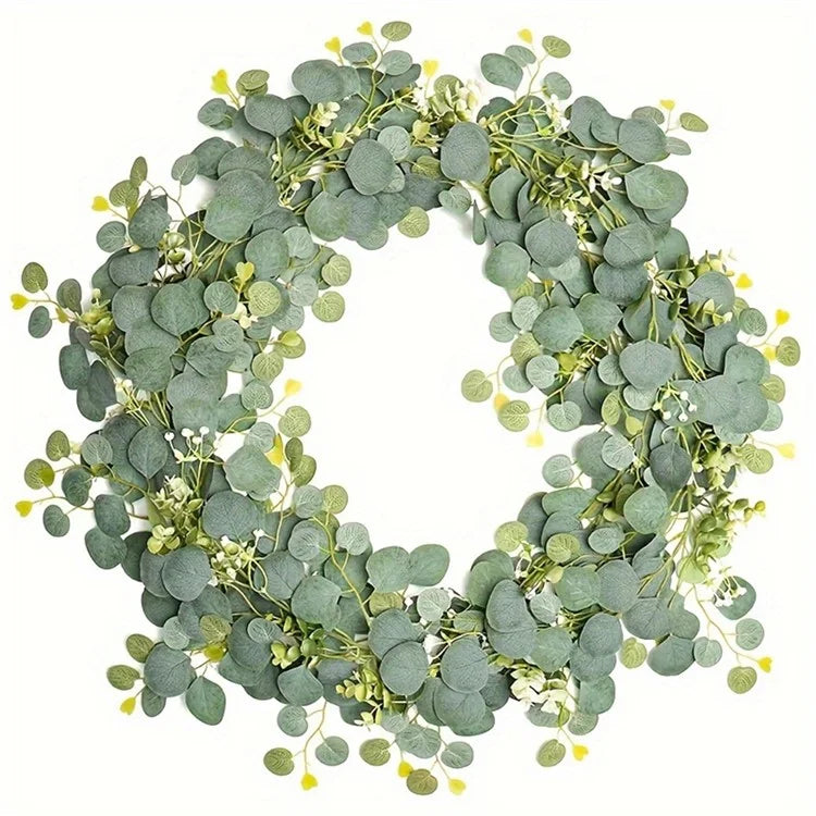 180cm Eucalyptus Leaf Vine Artificial Green Plant Realistic Vine Home Decoration