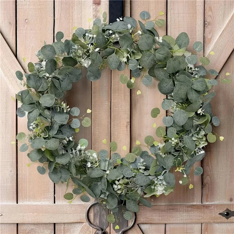 180cm Eucalyptus Leaf Vine Artificial Green Plant Realistic Vine Home Decoration