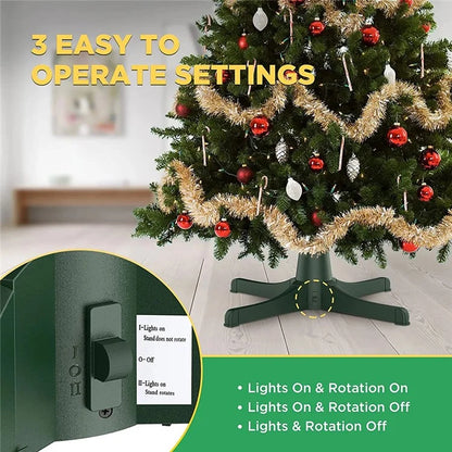 Christmas Tree Electric Rotating Base Plastic Christmas Tree 360-Degree Rotating Stand