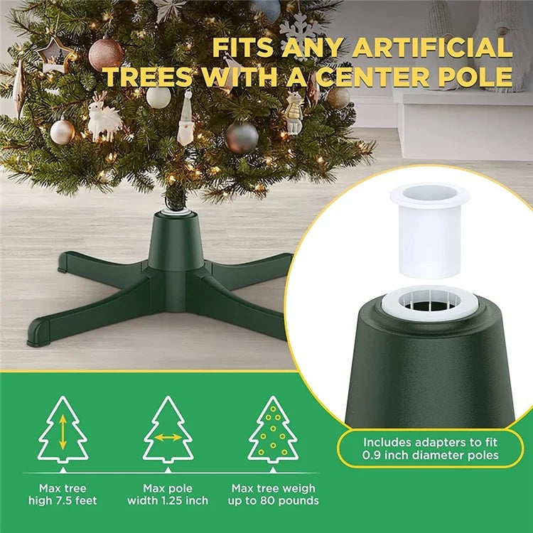 Christmas Tree Electric Rotating Base Plastic Christmas Tree 360-Degree Rotating Stand