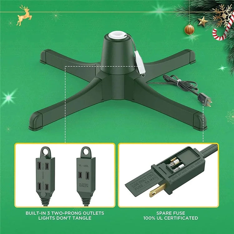 Christmas Tree Electric Rotating Base Plastic Christmas Tree 360-Degree Rotating Stand