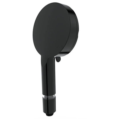 Water Saving 10 Modes Handheld Filter Shower Head with Stainless Steel Hose + Bracket, Matte Black