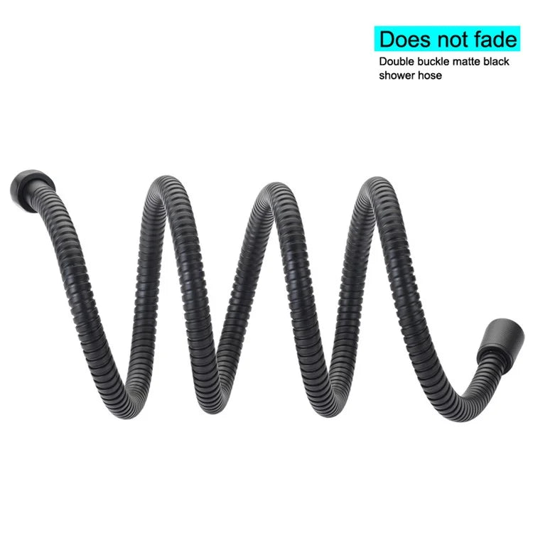 Water Saving 10 Modes Handheld Filter Shower Head with Stainless Steel Hose + Bracket, Matte Black