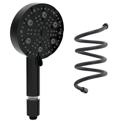 Water Saving 10 Modes Handheld Filter Shower Head with Stainless Steel Hose, Matte Black
