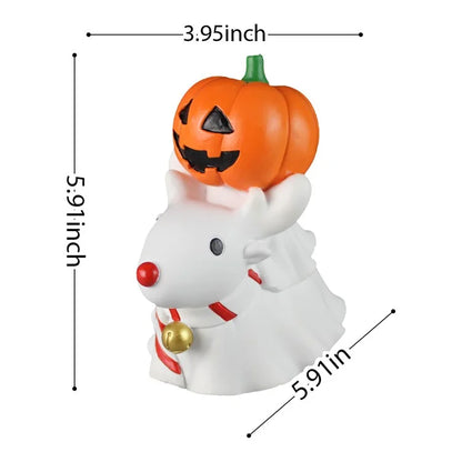 Halloween Christmas Cute Small Ornaments Decorative Pumpkin Knight Reindeer Desktop Ornaments Decoration
