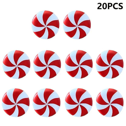 20PCS Christmas Silicone Red and White Candy Cabinet Handle Covers Christmas Decorations for Kitchen, Living Room and Bedroom Cabinets
