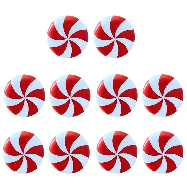 10PCS Christmas Silicone Red and White Candy Cabinet Handle Covers Christmas Decorations for Kitchen, Living Room and Bedroom Cabinets