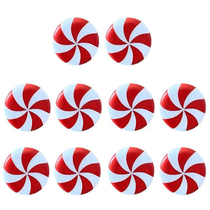 10PCS Christmas Silicone Red and White Candy Cabinet Handle Covers Christmas Decorations for Kitchen, Living Room and Bedroom Cabinets