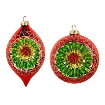 2Pcs Christmas Glass Ball Ornaments 80cm Hand Blown Glass Ornaments Balls for Xmas Tree Decor