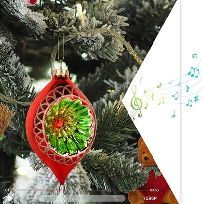 2Pcs Christmas Glass Ball Ornaments 80cm Hand Blown Glass Ornaments Balls for Xmas Tree Decor