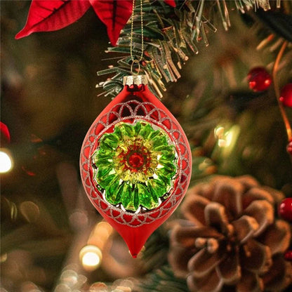2Pcs Christmas Glass Ball Ornaments 80cm Hand Blown Glass Ornaments Balls for Xmas Tree Decor