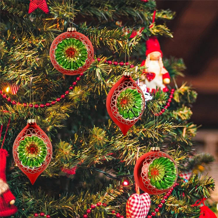 2Pcs Christmas Glass Ball Ornaments 80cm Hand Blown Glass Ornaments Balls for Xmas Tree Decor