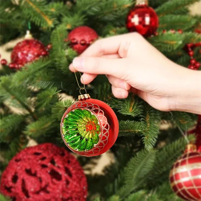 2Pcs Christmas Glass Ball Ornaments 80cm Hand Blown Glass Ornaments Balls for Xmas Tree Decor
