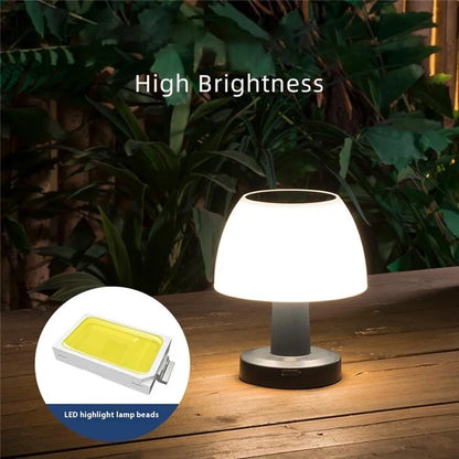 Mushroom Shape Solar Bar Restaurant Atmosphere Table Lamp Outdoor Solar Garden Night Light
