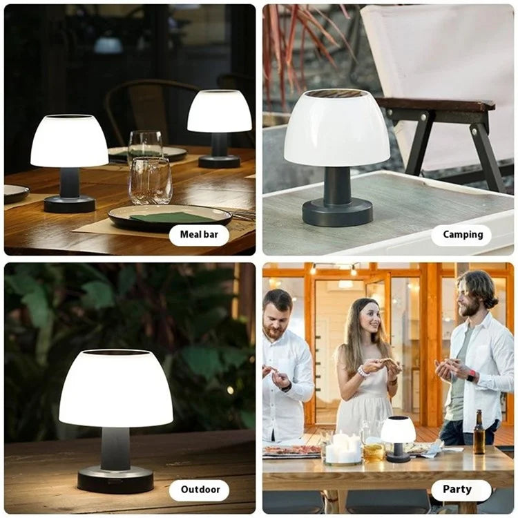 Mushroom Shape Solar Bar Restaurant Atmosphere Table Lamp Outdoor Solar Garden Night Light