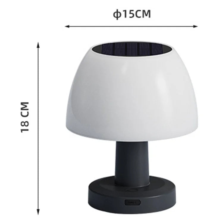 Mushroom Shape Solar Bar Restaurant Atmosphere Table Lamp Outdoor Solar Garden Night Light
