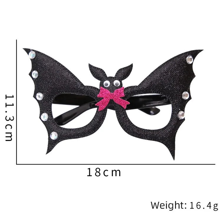 5Pcs / Set Halloween Eyeglasses Spider Web Plastic Glasses Bat Masquerade Party Prop