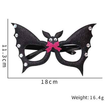5Pcs / Set Halloween Eyeglasses Spider Web Plastic Glasses Bat Masquerade Party Prop
