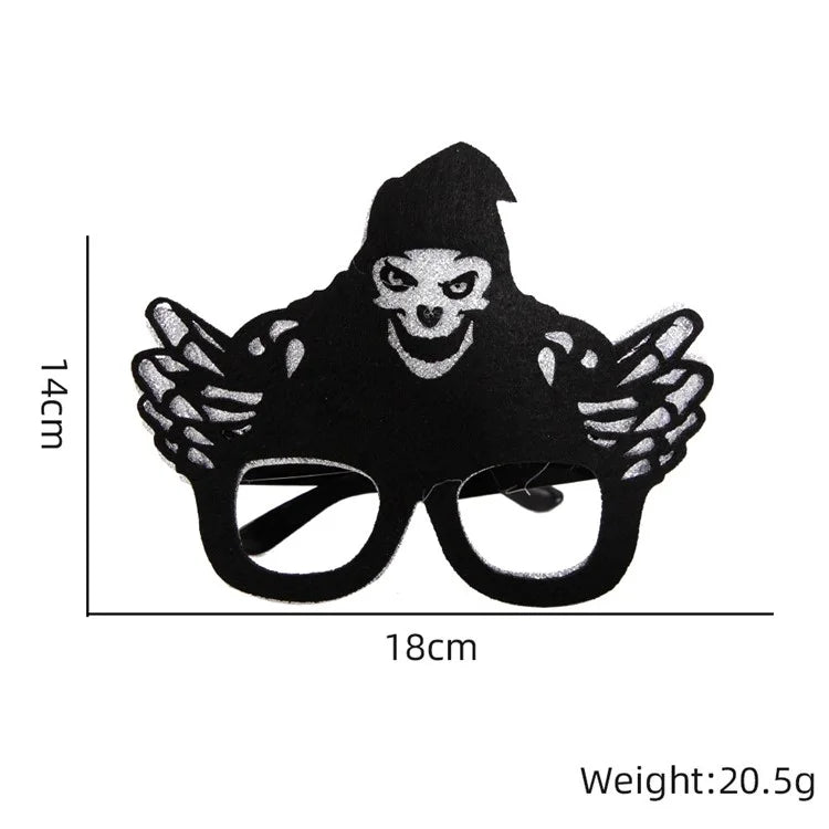5Pcs / Set Halloween Eyeglasses Spider Web Plastic Glasses Bat Masquerade Party Prop