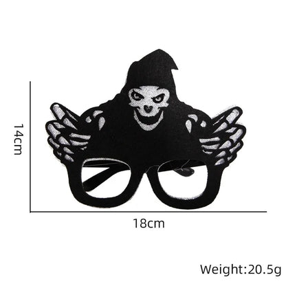 5Pcs / Set Halloween Eyeglasses Spider Web Plastic Glasses Bat Masquerade Party Prop