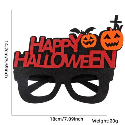 5Pcs / Set Halloween Eyeglasses Spider Web Plastic Glasses Bat Masquerade Party Prop