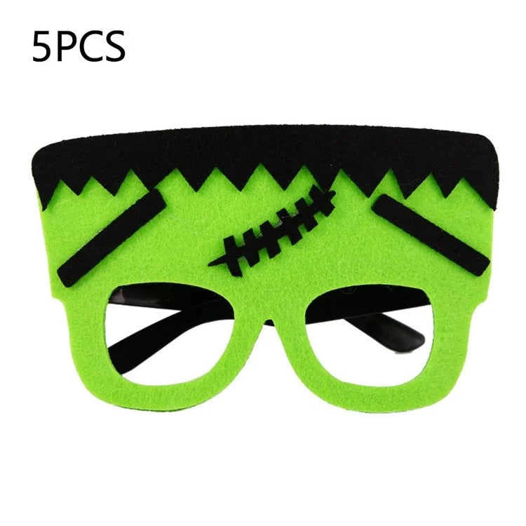 5Pcs / Set Halloween Eyeglasses Spider Web Plastic Glasses Bat Masquerade Party Prop
