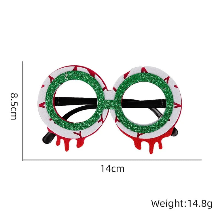 5Pcs / Set Halloween Eyeglasses Spider Web Plastic Glasses Bat Masquerade Party Prop