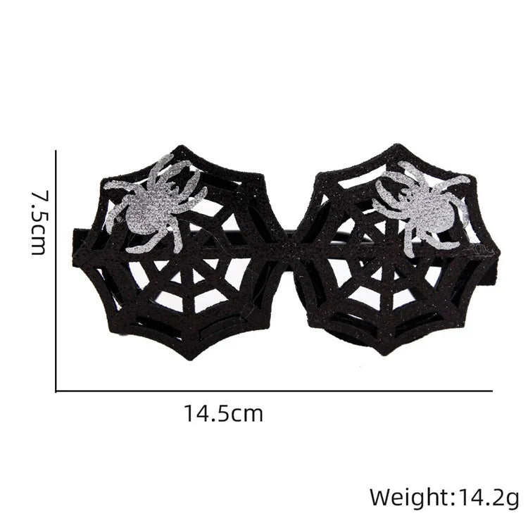 5Pcs / Set Halloween Eyeglasses Spider Web Plastic Glasses Bat Masquerade Party Prop