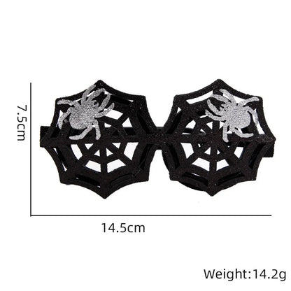 5Pcs / Set Halloween Eyeglasses Spider Web Plastic Glasses Bat Masquerade Party Prop
