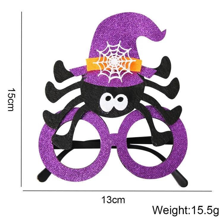 5Pcs / Set Halloween Eyeglasses Spider Pumpkin Ghost Bat Adult Kid Glasses Halloween Photo Props