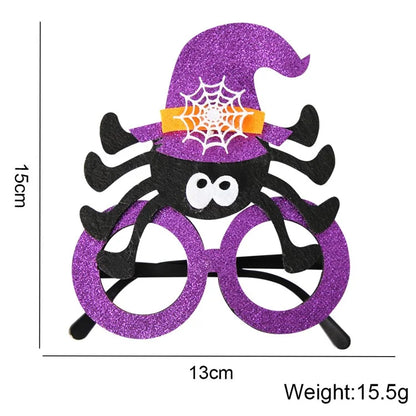 5Pcs / Set Halloween Eyeglasses Spider Pumpkin Ghost Bat Adult Kid Glasses Halloween Photo Props