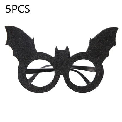 5Pcs / Set Halloween Eyeglasses Spider Pumpkin Ghost Bat Adult Kid Glasses Halloween Photo Props