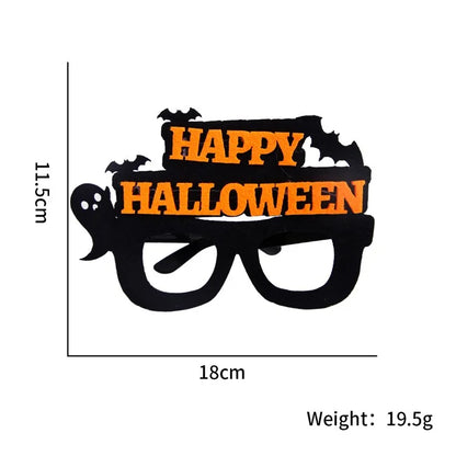 5Pcs / Set Halloween Eyeglasses Spider Pumpkin Ghost Bat Adult Kid Glasses Halloween Photo Props and Letter