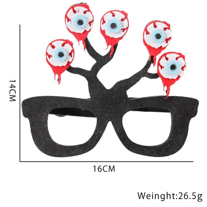 5Pcs / Set Halloween Eyeglasses Spider Pumpkin Ghost Bat Adult Kid Glasses Halloween Photo Props